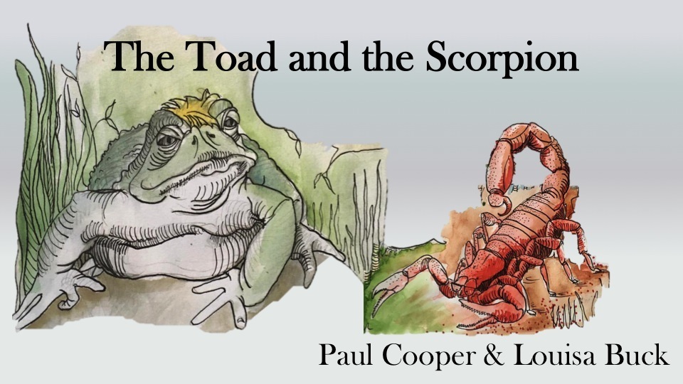 Pandemic Cartoons for the #Draw Challenge: Sisyphus as Key Worker and The Toad and the Scorpion